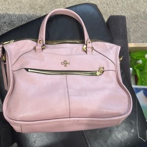 A beautiful OrYany leather dust pink satchel